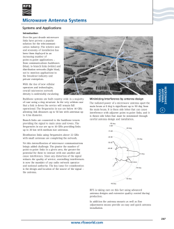 Microwave Antenna Systems
