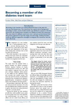 Becoming a member of the diabetes ward team