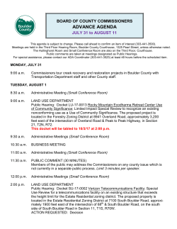 commissioners` advance agenda