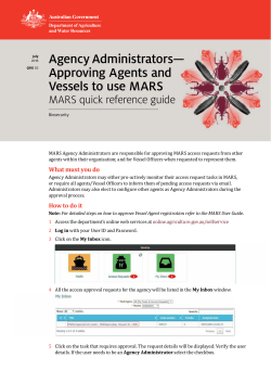 MARS Agency Administrator Approval QRG02