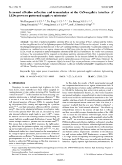 Increased effective reflection and transmission at the GaN