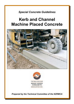 Kerb and Channel Machine Placed Concrete