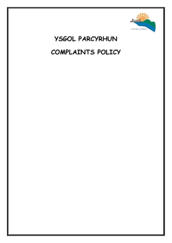 Complaints Policy - Parcyrhun CP School