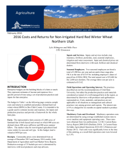 February 2016 2016 Costs and Returns for Non