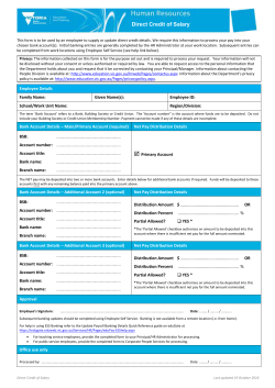 Direct Credit of Salary