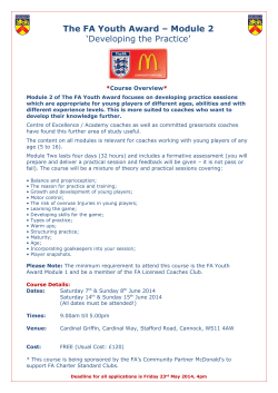 FA Youth Award Module 2 - Overview Application