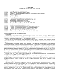 chapter 61-20 - Florida Administrative Code
