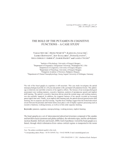 the role of the putamen in cognitive functions – a case study