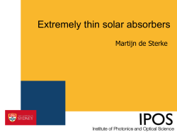 Extremely thin solar absorbers