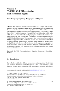Th1/Th2 Cell Differentiation and Molecular Signals