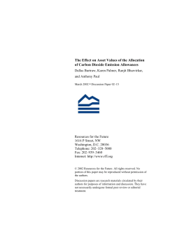 The Effect on Asset Values of the Allocation of Carbon Dioxide