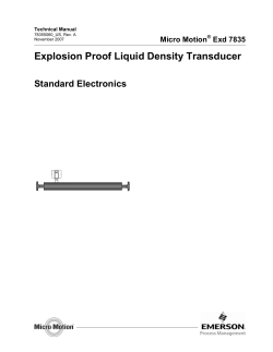 Explosion Proof Liquid Density Transducer