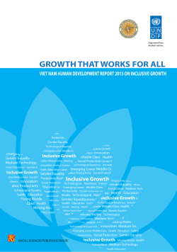 growth that works for all - Human Development Reports