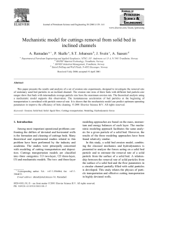 Mechanistic model for cuttings removal from solid bed in