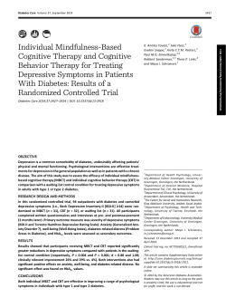Individual Mindfulness-Based Cognitive Therapy