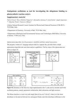 Semiquinone oscillations as tool for