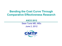Bending the Cost Curve Through Comparative Effectiveness Research