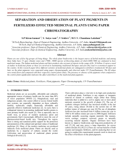 separation and observation of plant pigments in fertilizers