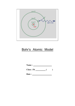 Bohr`s Atomic Model