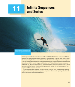 Infinite Sequences and Series