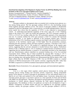 Functional Investigation of the Hepatocyte Nuclear Factor 4a