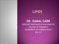 Introduction And Lipids