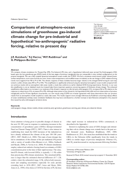 Comparisons of atmosphere&ndash;ocean simulations of greenhouse gas