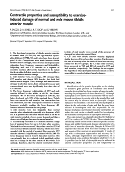 Contractile properties and susceptibility to exercise