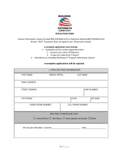 Building Pathways Application