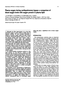 A Comparison of Blood Oxygen Levels with