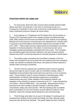 position paper on cabin air