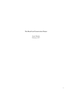 The Bread Loaf Conservation Project