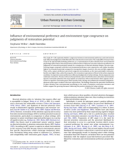 Influence of environmental preference and environment type