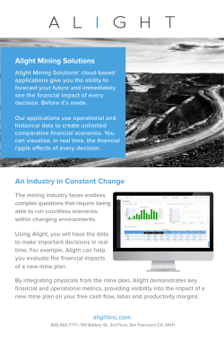 Alight Mining Solutions An Industry in Constant Change