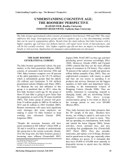 Understanding Cognitive Age: The Boomers Perspective
