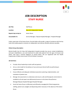 the Person Specification and Job Description for