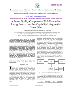 A Power Quality Compensator With Renewable Energy Source