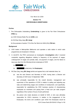 3CW Chinese Radio Enforceable Undertaking