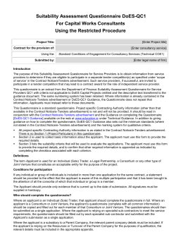 For Capital Works Consultants - Department of Education and Skills