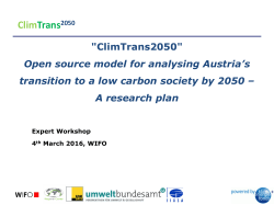 Economic Effects of Measures Promoting Energy