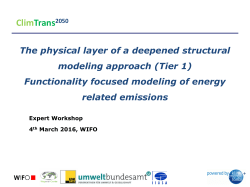 Economic Effects of Measures Promoting Energy