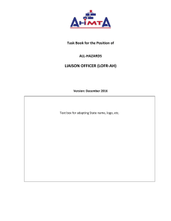 All-Hazard Liaison Officer (LOFR) Task Book