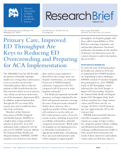 Primary Care, Improved ED Throughput Are Keys to Reducing ED