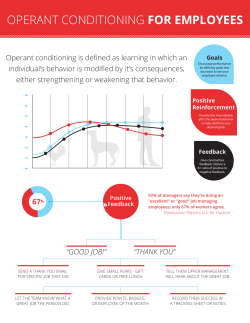 OPERANT CONDITIONING FOR EMPLOYEES