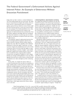 The Federal Government`s Enforcement Actions