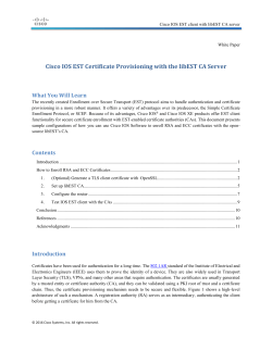 Cisco IOS EST Certificate Provisioning with the libEST CA Server