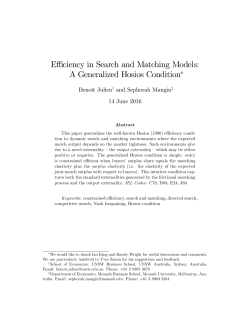 A Generalized Hosios Condition