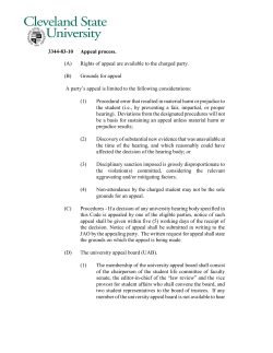 3344-83-10 Appeal process. - Cleveland State University