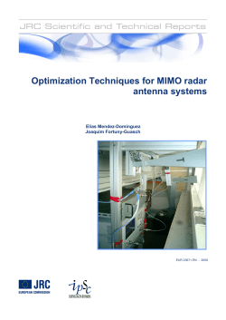 Optimization Techniques for MIMO radar antenna systems