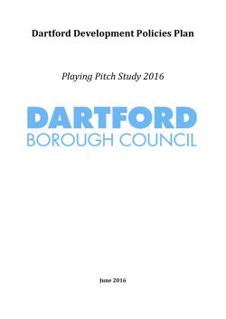Playing Pitch Study 2016 - Dartford Borough Council